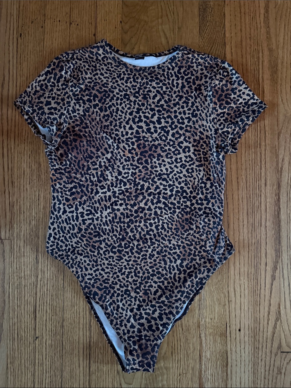 SHEIN Brown and Black Leopard Print Kids One-Piece Bodysuit